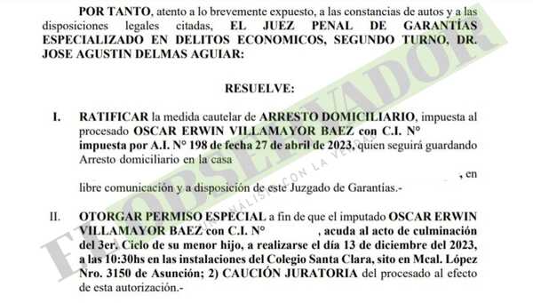 Otorgan permiso para asistir a graduación a funcionario de Aduana acusado por supuesto pedido de coima