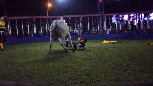 Un torero fue corneado "ahí" donde más duele durante fiesta patronal