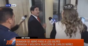 Violenta reacción del senador Carlos Núñez contra periodistas | Telefuturo