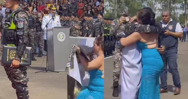 La Nación / Emotivo: una madre llegó desde Argentina para ver a su hijo convertirse en Lince