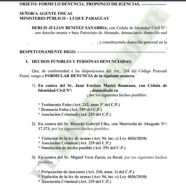 Denuncian a exfiscal por presuntamente prestarse a causa falsa, que habría sido orquestada por implicados en el caso Dakovo