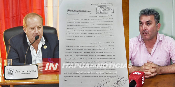 SILVIO PIRIS SOLICITÓ INFORMES DE ADJUDICACIONES POR CONTRATACIÓN DIRECTA - Itapúa Noticias