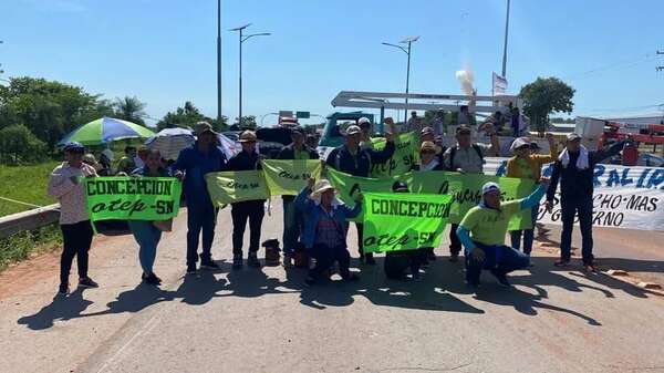 Concepción: bloquean rutas en cuatro distritos - Nacionales - ABC Color
