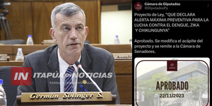 GERMÁN SOLINGER TRABAJA PARA CONCIENCIAR Y EVITAR CASOS POSITIVOS DE ARBOVIROSIS - Itapúa Noticias