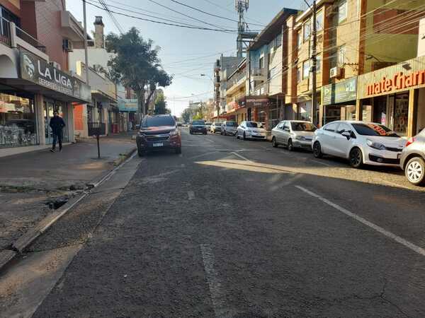 Comenzaron las intervenciones en las veredas de la calle Villarica