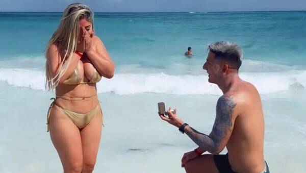 Paiva le propuso matrimonio a su novia en Cancún