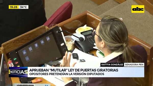 Video: aprueban ‘’mutilar’' ley de Puertas Giratorias - ABC Noticias - ABC Color