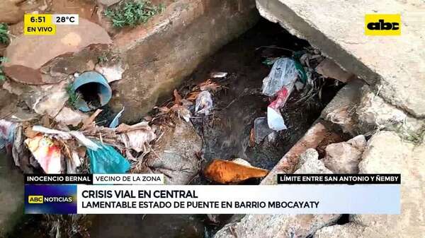 Video: Lamentable estado del puente en Mbocayaty - ABC Noticias - ABC Color
