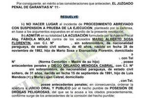 Detenidos en la Costanera con sustancias controladas afrontarán juicio