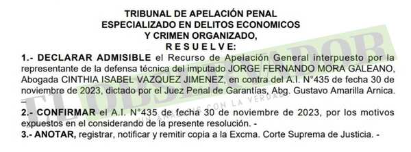 Pavo Real: Mantienen prisión de presunto colaborador en esquema de lavado