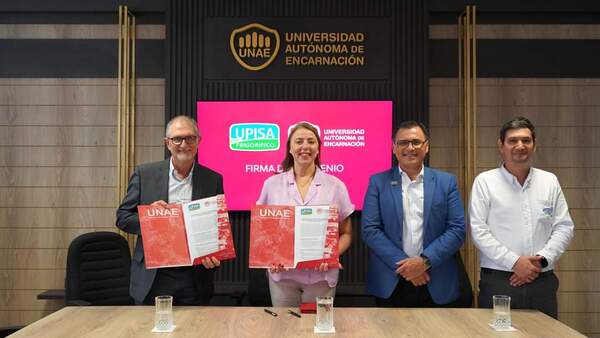Firma de convenio de cooperación entre la Universidad Autónoma de Encarnación UNAE y UPISA- Unión de Productores de Itapúa S.A