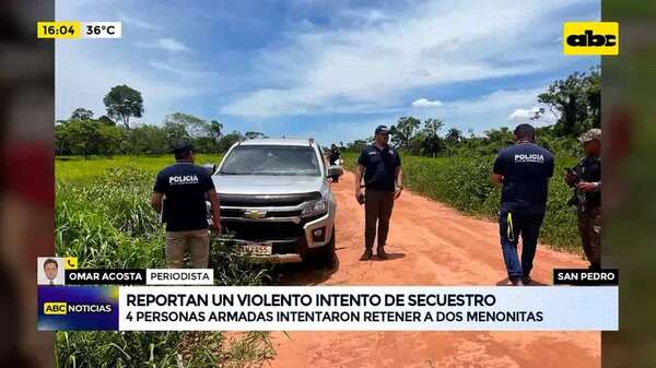 Video: reportan un violento intento de secuestro en San Pedro - ABC Noticias - ABC Color