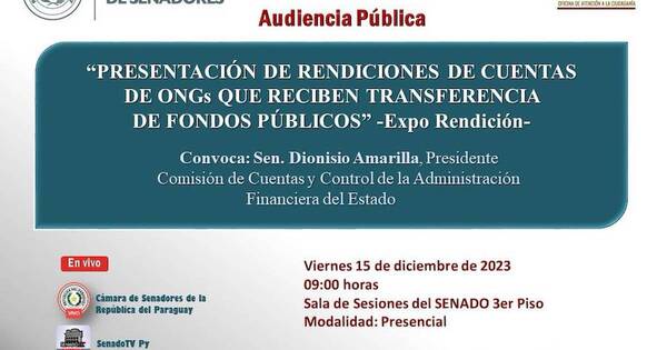 La Nación / Buscando mayor transparencia, presentarán rendición de cuentas