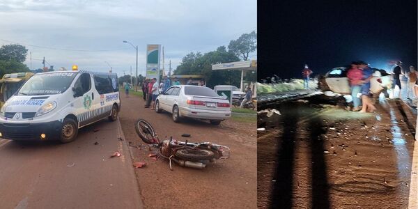 TRES ACCIDENTES SE REGISTRARON SOBRE LA RUTA PY06 EN MARÍA AUXILIADORA - Itapúa Noticias