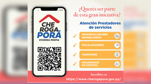 Diario HOY | MUVH amplía plazo para que prestadores de servicios puedan inscribirse en Che Róga Porã