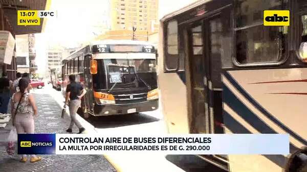 Controlan aire de buses diferenciales - ABC Noticias - ABC Color