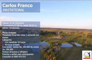 Mañana se juega el "Carlos Franco Invitational" en Arroyos - La Tribuna