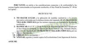Por peligro de fuga y obstrucción, exdirector de la PMT Juan Villalba seguirá en prisión