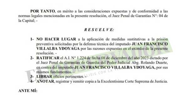 Por peligro de fuga y obstrucción, exdirector de la PMT Juan Villalba seguirá en prisión