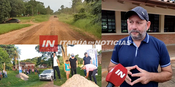GRAL ARTIGAS DA PALADA INICIAL A VARIAS OBRAS DE TRAMOS EMPEDRADOS EN LA ZONA DE ISLA ALTA - Itapúa Noticias