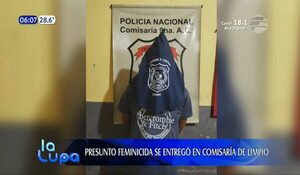 Presunto feminicida se entregó en Comisaría de Limpio | Telefuturo