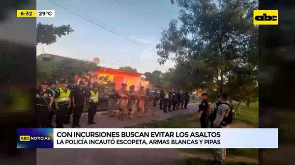 Video: con incursiones buscan evitar los asaltos - ABC Noticias - ABC Color