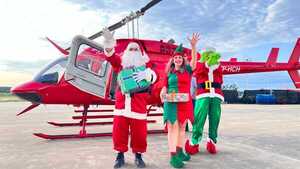 Con un helicóptero llegará Papá Noel para entregar regalos a niños de varios puntos del país - trece