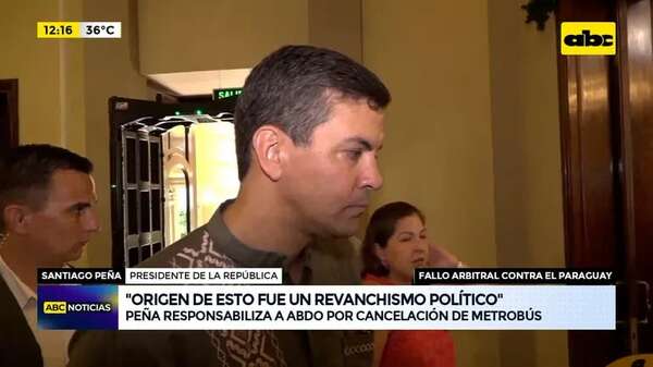 Video: Peña responsabiliza a Abdo por cancelación de Metrobús - ABC Noticias - ABC Color
