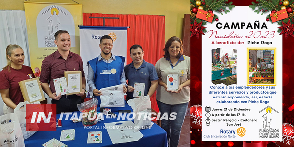 DIEGO AQUINO: “LANZAMOS UNA CAMPAÑA NAVIDEÑA A BENEFICIO DE PICHÉ ROGA” - Itapúa Noticias