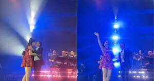 La Nación / Viral: Nadia Ferreira y Marc Anthony, a los besos en el Arena SND