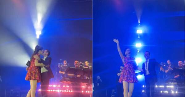 La Nación / Viral: Nadia Ferreira y Marc Anthony, a los besos en el Arena SND