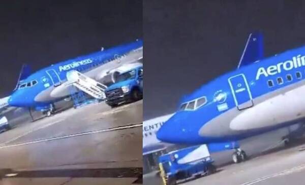 [VIDEO] ¡Hesukena! Vientos fuertes en aeropuerto movieron a aviones