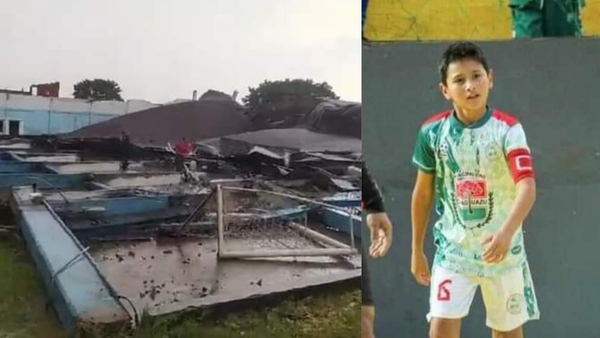 Tinglado se desploma en Caaguazú tras temporal y muere un niño