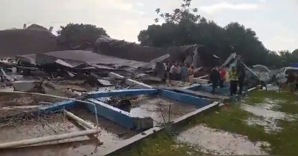 Caaguazú: Derrumbe de tinglado durante temporal deja un niño fallecido y varios heridos