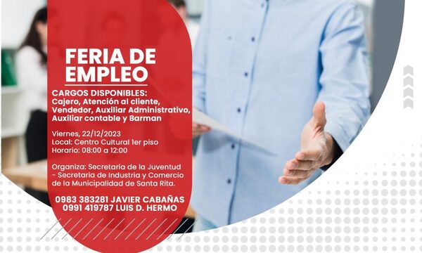 Preparan feria de empleo en Santa Rita