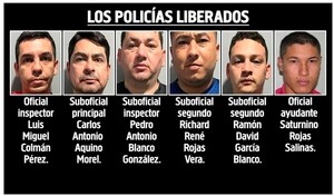 Liberan a policías que Riera dijo que iban a ser castigados ejemplarmente
