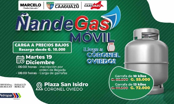 Ñande Gas Móvil de Petropar llega a Coronel Oviedo – Prensa 5