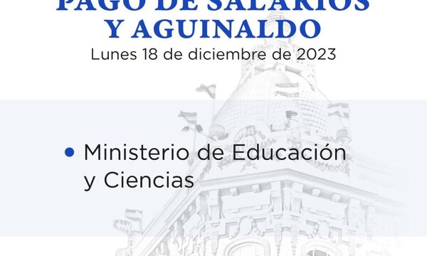 Docentes y funcionarios administrativos del MEC perciben salario y aguinaldo