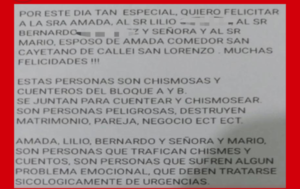 Vecinos traficantes de chismes son escrachados en San Lorenzo