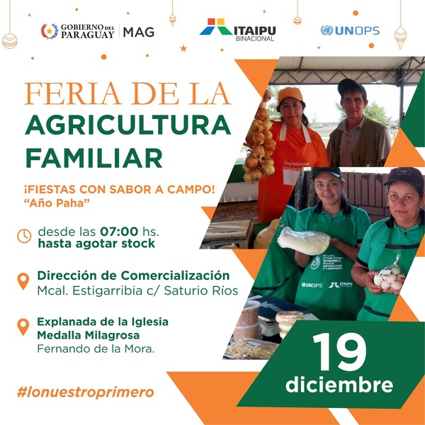 Nuevas ferias de la agricultura familiar este martes en San Lorenzo y Fernando de la Mora - .::Agencia IP::.