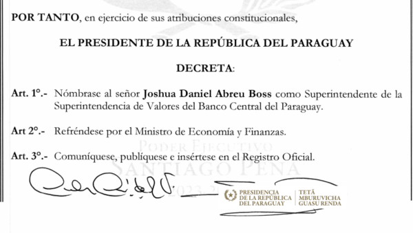 Confirman nombramiento de Joshua Abreu como superintendente de valores - MarketData