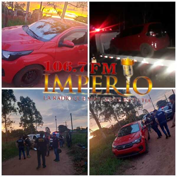 Hallan abandonado vehículo que se habría utilizado para asalto a distribuidora de pollos - Radio Imperio 106.7 FM