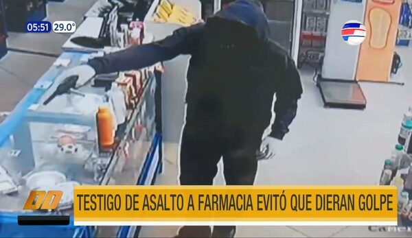 Testigo de asalto a farmacia evitó que dieran el golpe | Telefuturo