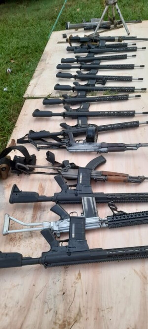 Senad incauta varias armas “de guerra” del grupo de Macho durante operación Ignis en Canindeyú
