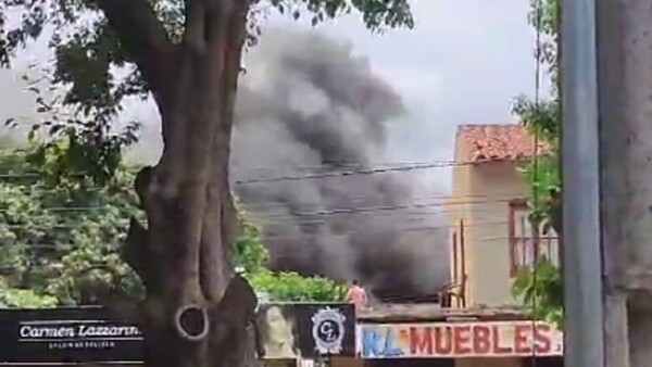 Incendio de basural causa susto en la ex parada de la extinta Línea 42