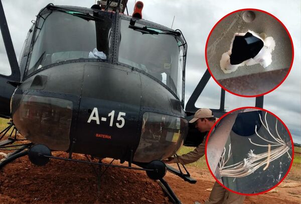 Helicóptero de Policía utilizado en Operativo Veneratio recibió dos impactos de bala - Megacadena - Diario Digital