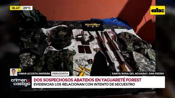 Dos sospechosos abatidos en Yaguareté Forest: evidencias los relacionan con intento de secuestro - Crimen y castigo - ABC Color