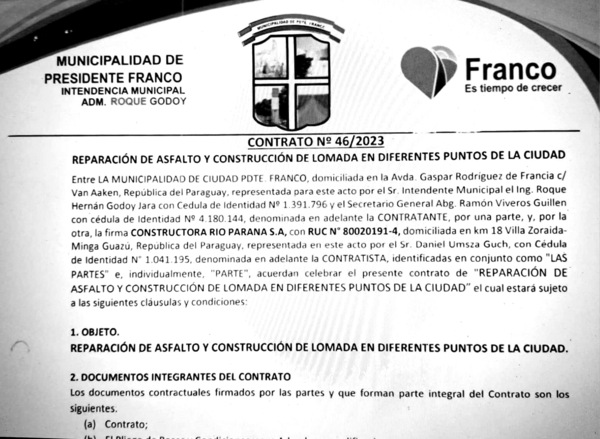 Intendente adjudica a cuestionada empresa contrato por G. 200 millones para lomadas - La Clave