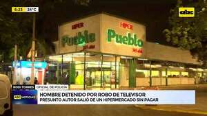 Video: Hombre detenido por robo de televisor - ABC Noticias - ABC Color