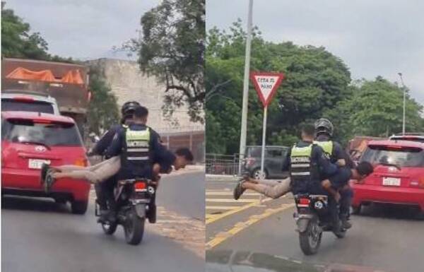 [VIDEO] Comisario cuenta el porqué trasladaron moto ári y acostado a un aprehendido